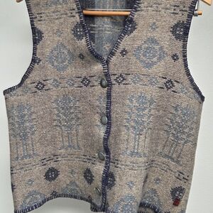 Woolrich Blue and Gray Knit Vest